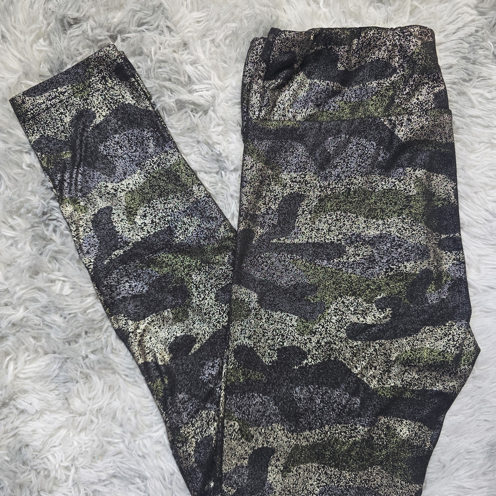 No Boundaries Metallic Black Leggings